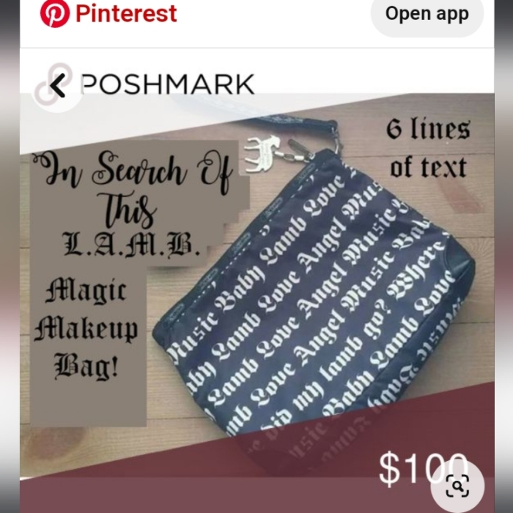 ISO big l.a.m.b. magic makeup bag